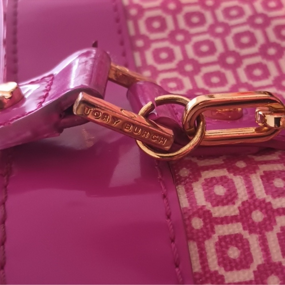 Tory Burch Pink Geometric Tote - Picture 6 of 10